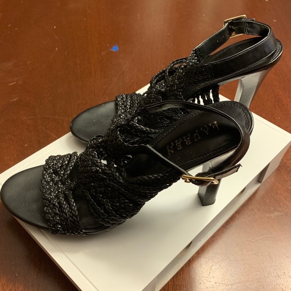 Ralph Lauren Leather Strap Heels - Picture 2 of 7